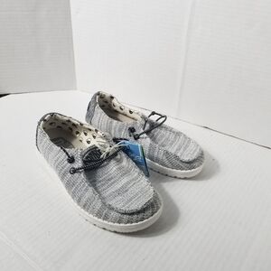 NWT HEY DUDE KIDS GRAY SHOES SIZE YOUTH 1